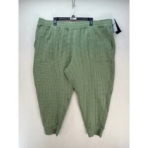 NIKE WOMEN'S 3X YOGA QUILTED PANTS SAGE GREEN LUXE THERMA-FIT DX6363-386